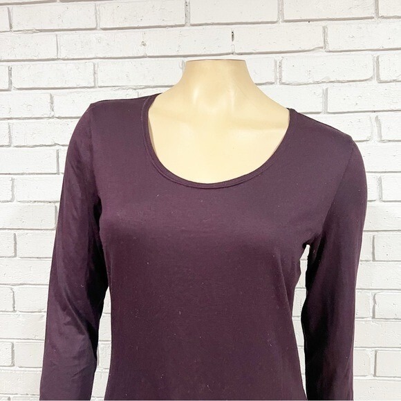 32 Degrees Purple Long Sleeve Heat Weatherproof Scoop Neck Jersey Tee Shirt - Picture 2 of 10